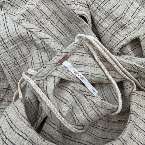 Free People Novelty Sapphire Striped Strappy Racerback Rope Textured Flare Dress - Picture 5 of 5